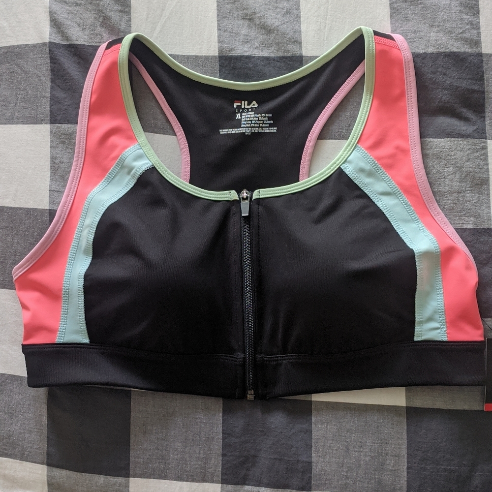 FILA Sport Front Zip Medium Support Sport Bra